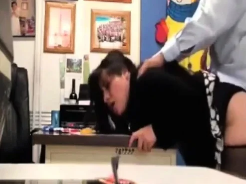 Bitch fucked on the principal's desk