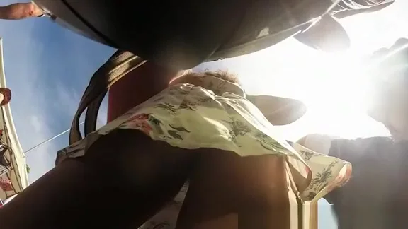Upskirt at the local flea market