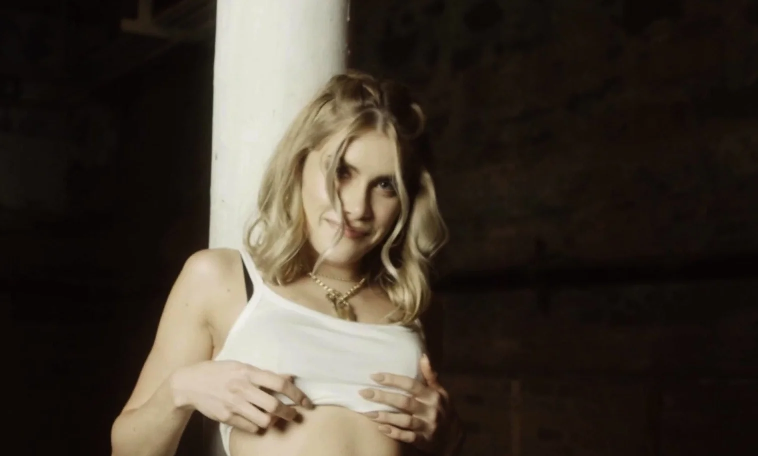 Hot big ass blonde playing basketball