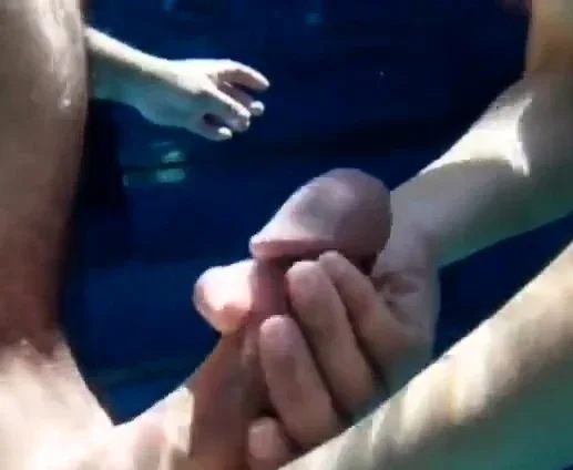 Girl pulling my cock underwater