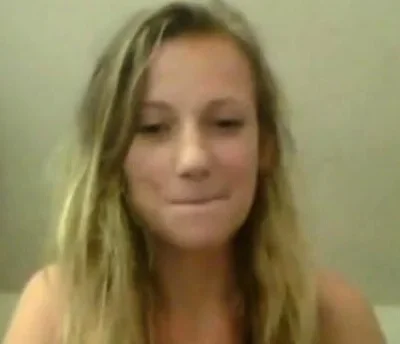 Blonde cutie on Skype