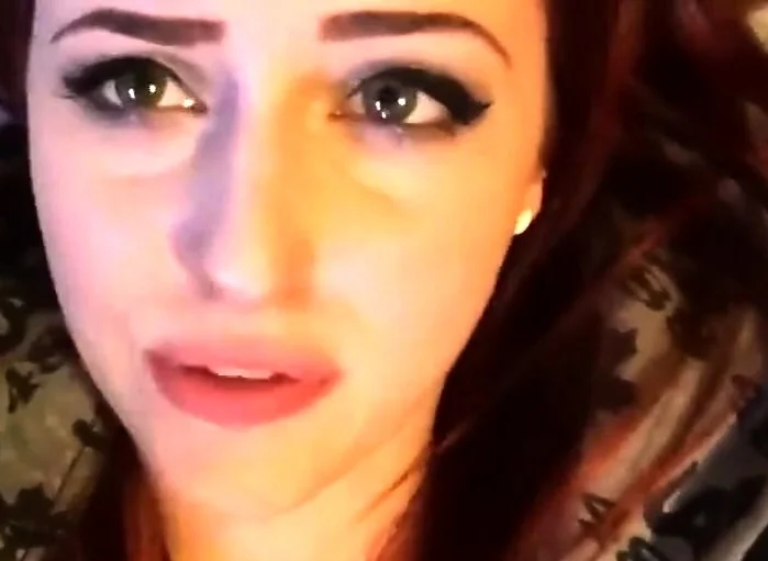 Redhaired teen girl toys her pussy for her bf selfshot