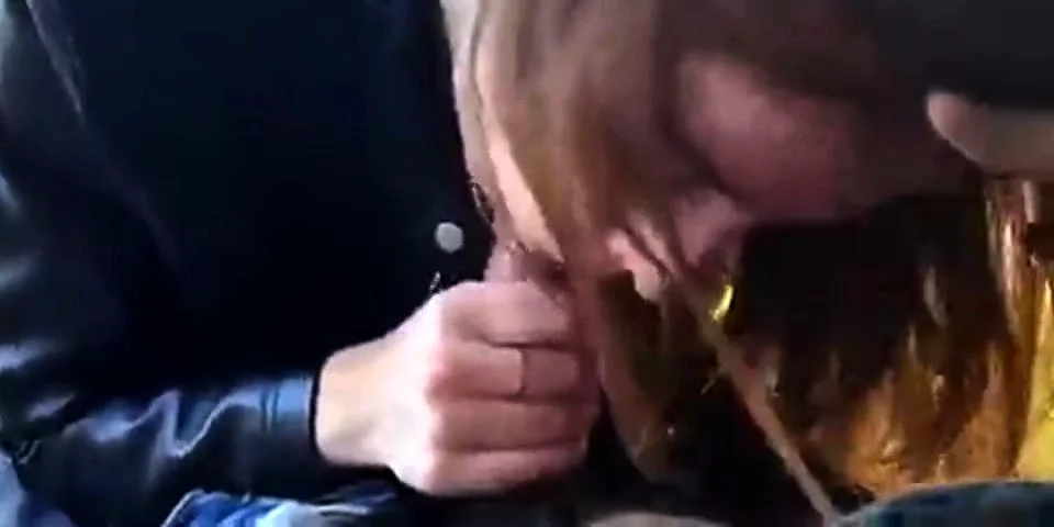 Cheating on my boyfriend I suck my friend's dick on a walk