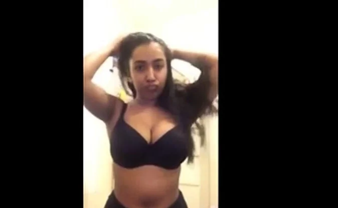 Big Boob girl strip tease on webcam