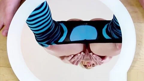 Vendula In Stripy Tights