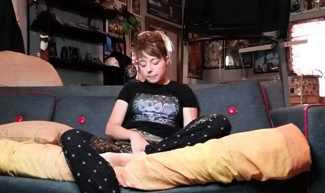 Teen is caught on camera masturbating