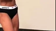 Blonde solo jerking off