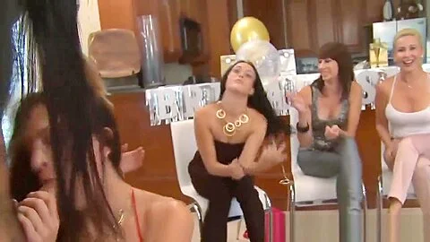 Cfnm ladies get cum facials after blowjob