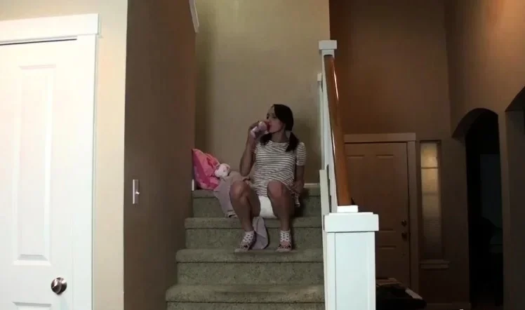 Mia: Playing on Stairs
