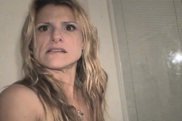 Skinny blonde hooker Celeste gets naked and fucks a hard dick in POV