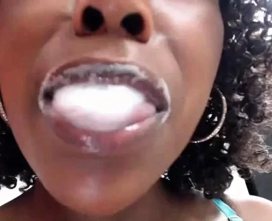 Spit tongue play fetish