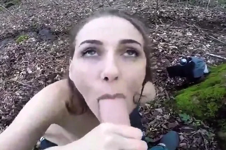 Public Teen Blowjob in the Forest