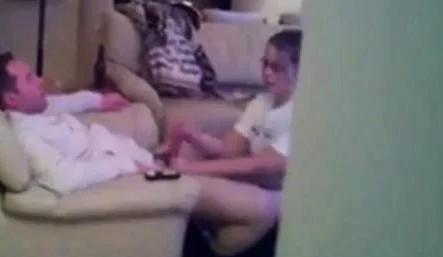 Husband Films Girl Giving Friend Handjob