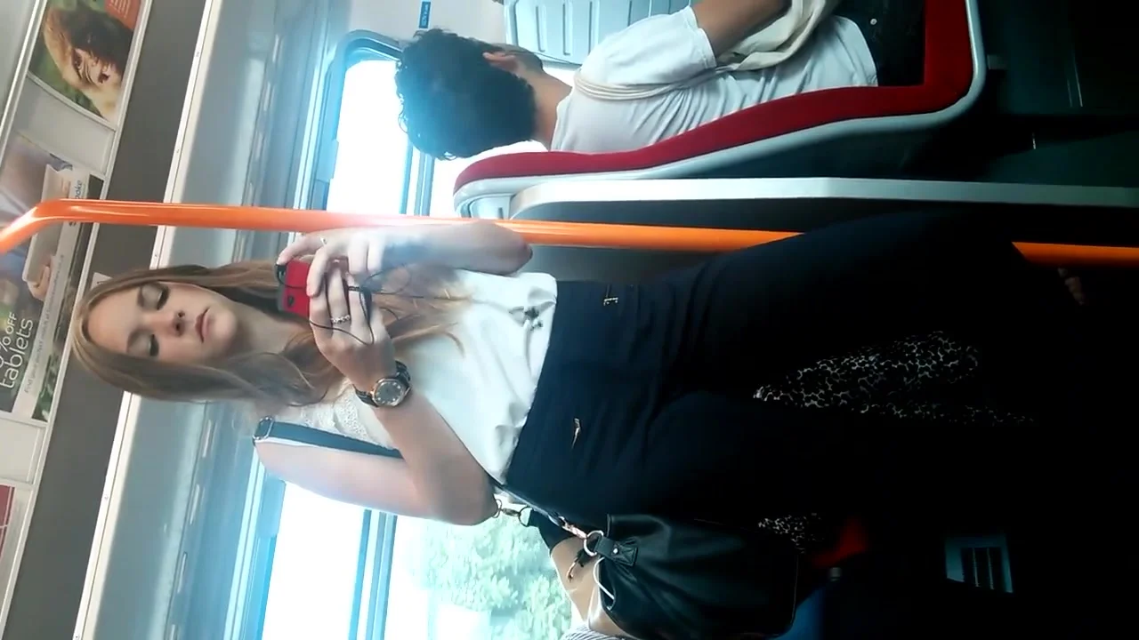 Train Perving - Long Haired Cutie