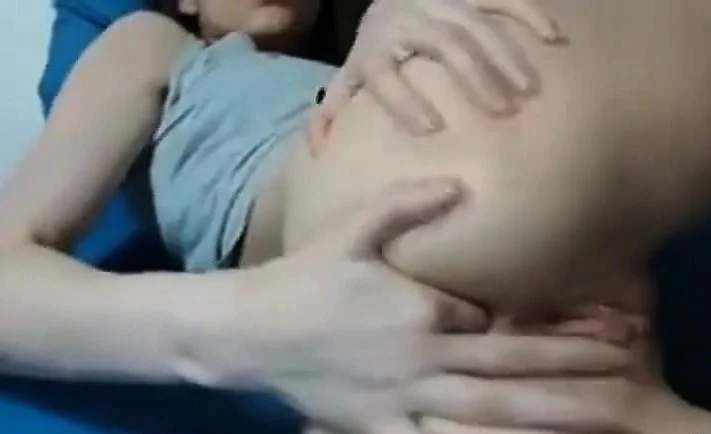 Horny girl poking her asshole on camera