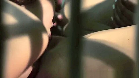 Lesbo prisoners fingerfucking in their cell
