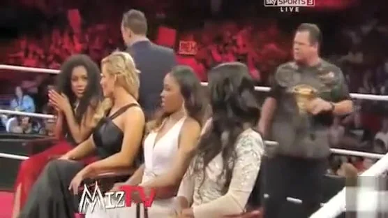 Perky nipple in the WWE ring