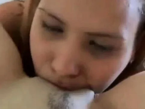 Homemade lesbian girls licking and toying