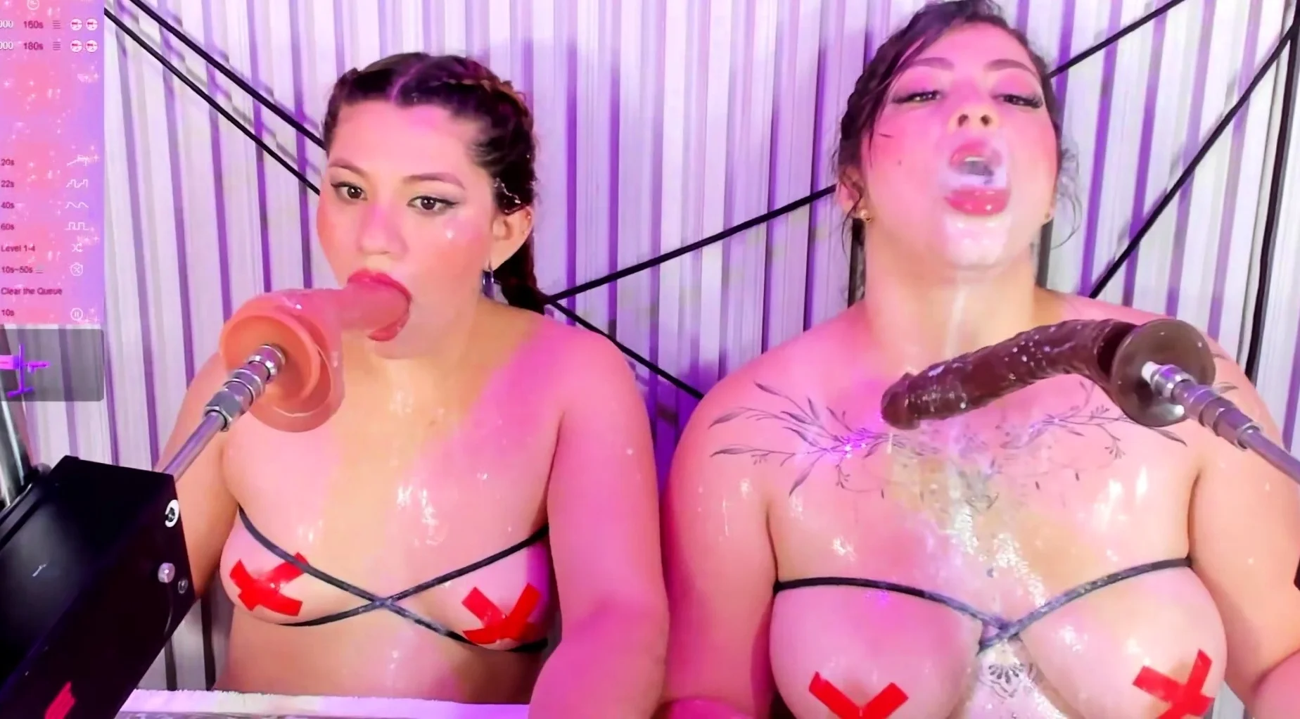 Fetish lesbians toy ass and pussy with plug and vibrator