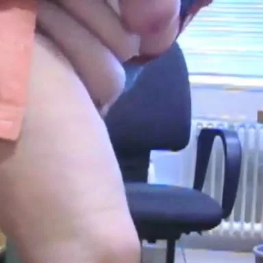Office girl teases in her office