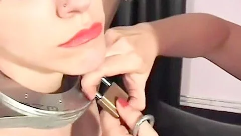 Slavegirl Is Locked Into A Chastity Belt And Dominated By Her Mistress