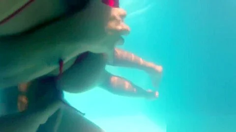 Bikini babe in the pool and boned in her ass