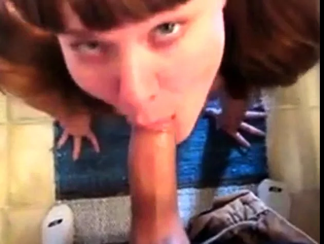 Brunette girl sucks her mans cock till she got all the cum