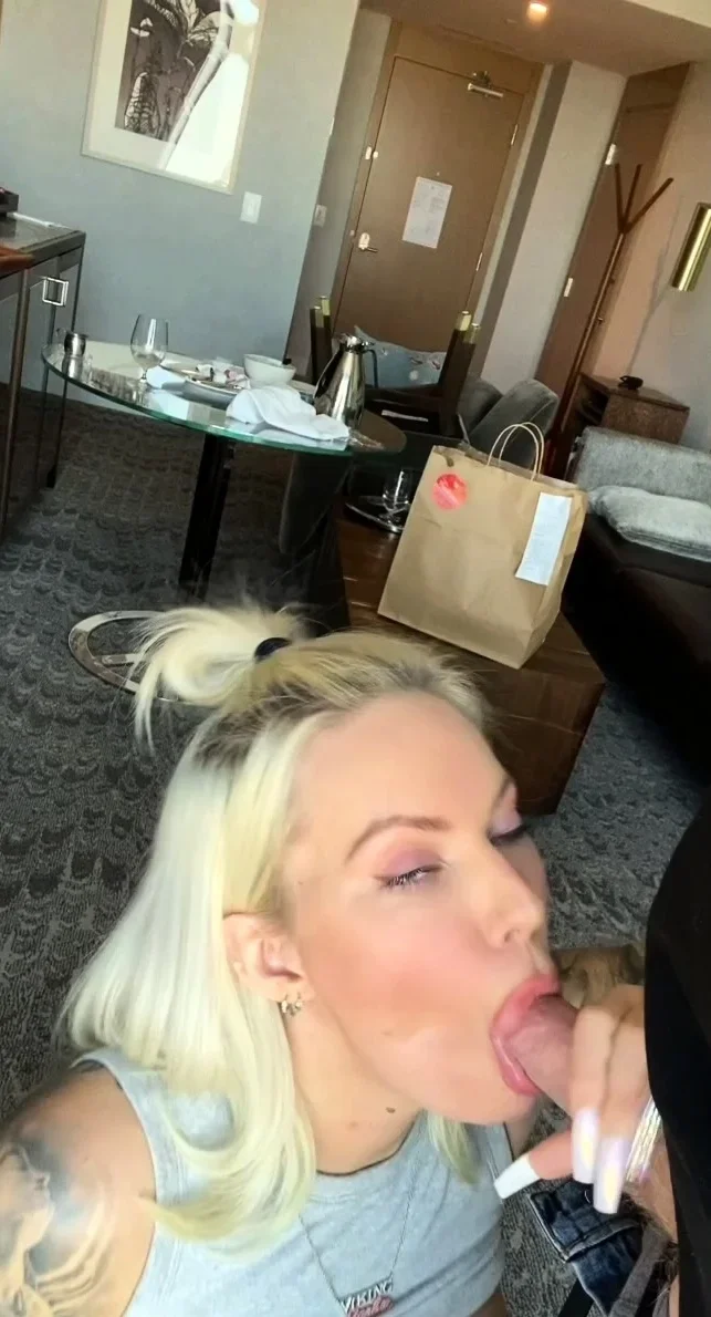 Big tit blonde MILF sucks and fucks a big cock
