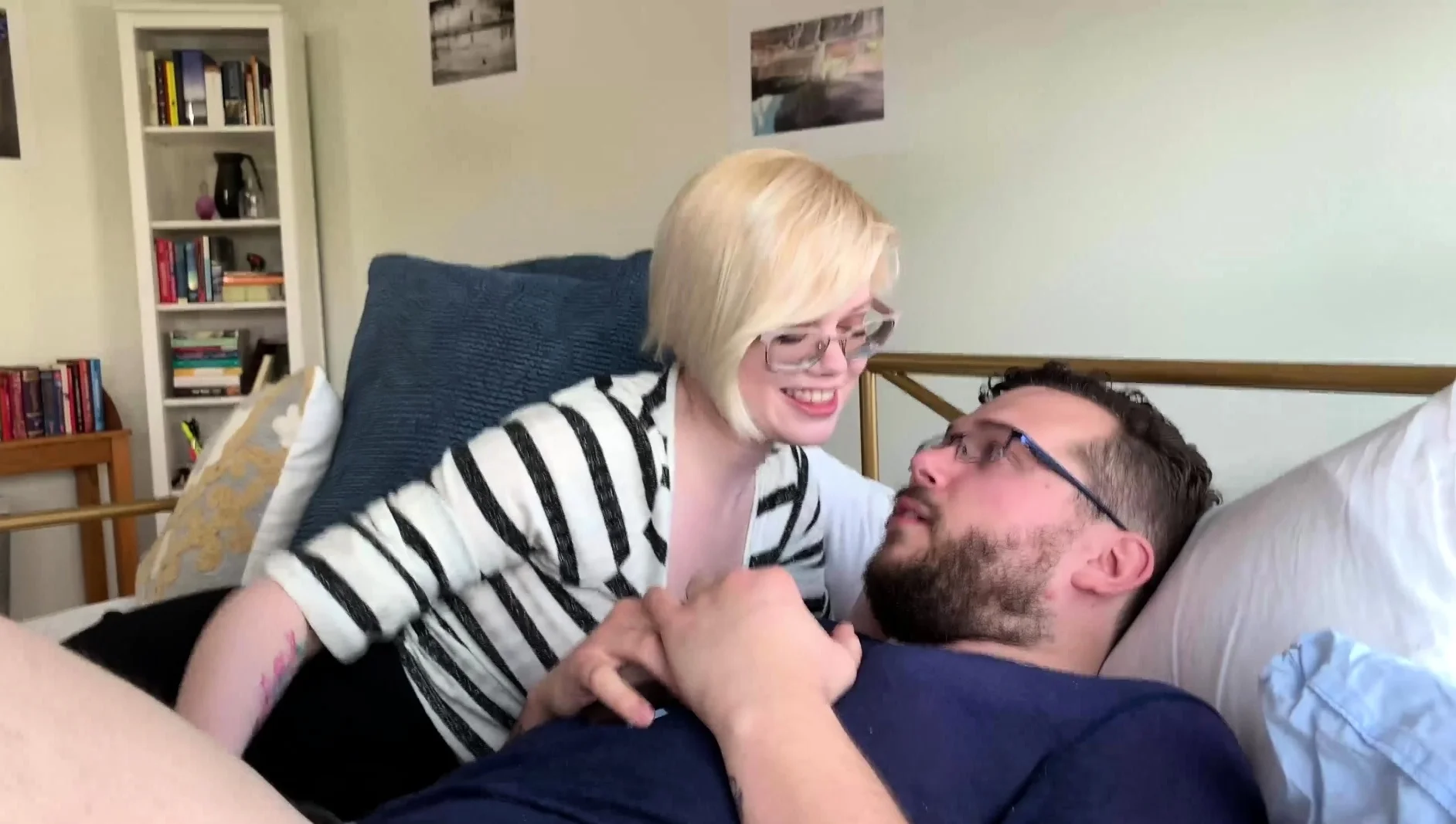 Horny blonde wife crystal fucked hardcore in pov