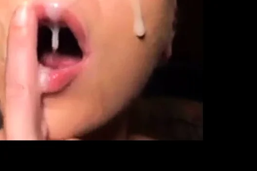Amateur - Cute Girl Huge Cum Swallow Facial on Cam