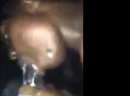 Super sloppy ebony deep throat