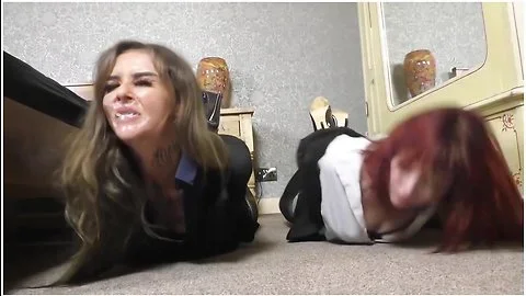 Clear Medical Tape Gagged On The Floor